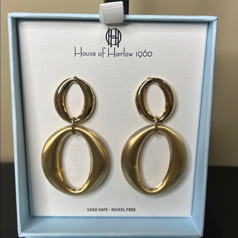 House of Harlow 1960 | Gold Tone Dangle Earrings ✨